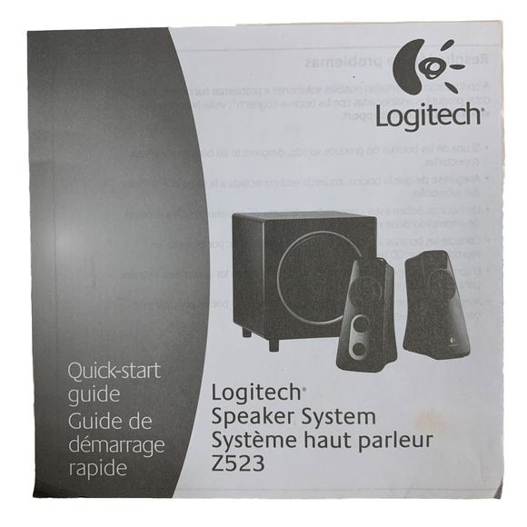 Logitech Z523 40W Speaker System ~ Subwoofer +2 Speakers ~ Complete ~ w/ Box - Picture 9 of 16